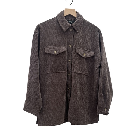 Forever 21 Jackets & Blazers - Forever 21 Women’s Oversized Dark Purple Button Jacket